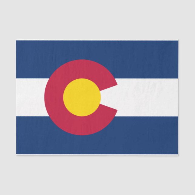 Colorado: The Centennial US State Flag Tissue Paper (Front)