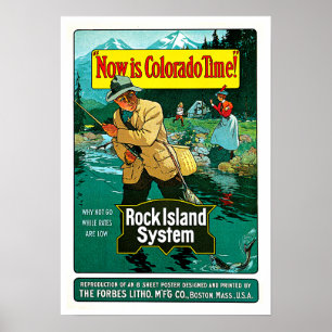 Colorado Time Rock Island System Travel Art Poster