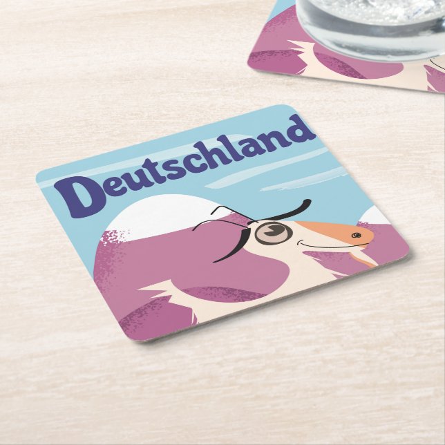 Colorado To Ski! Square Paper Coaster (Angled)