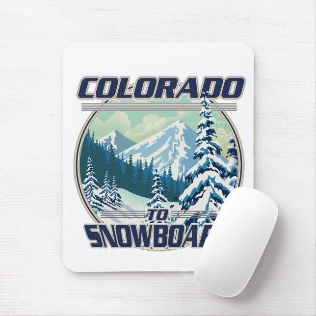 Colorado To Snowboard Mouse Pad (With Mouse)