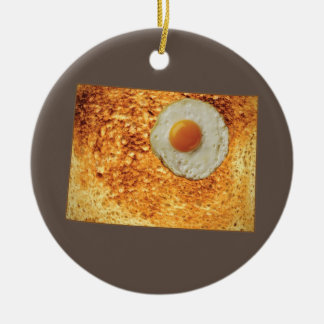 Colorado Toast & Egg Ceramic Ornament