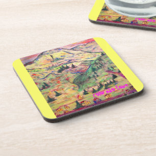 colorado town art coaster