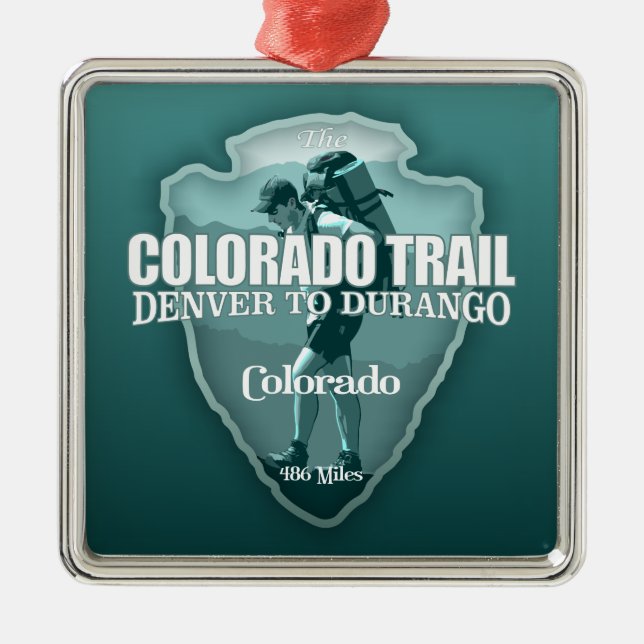 Colorado Trail (arrowhead T) Metal Ornament (Front)