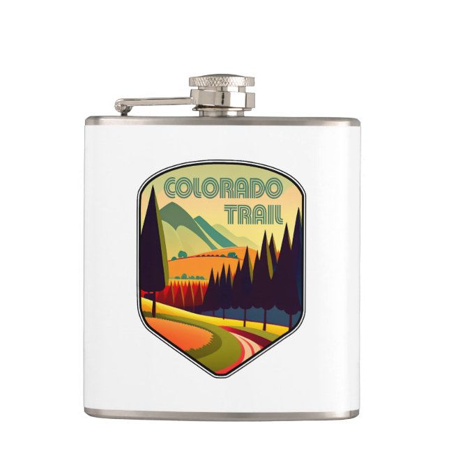 Colorado Trail Colours Hip Flask (Front)
