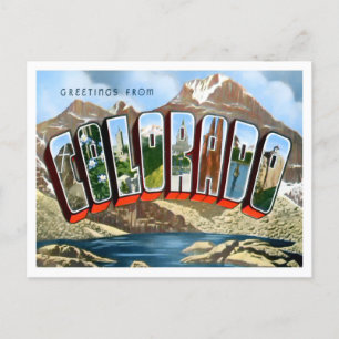 Colorado Vintage Big Letters Postcard
