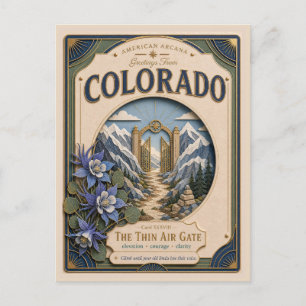 Colorado Vintage Paper Cut American Arcana Postcard