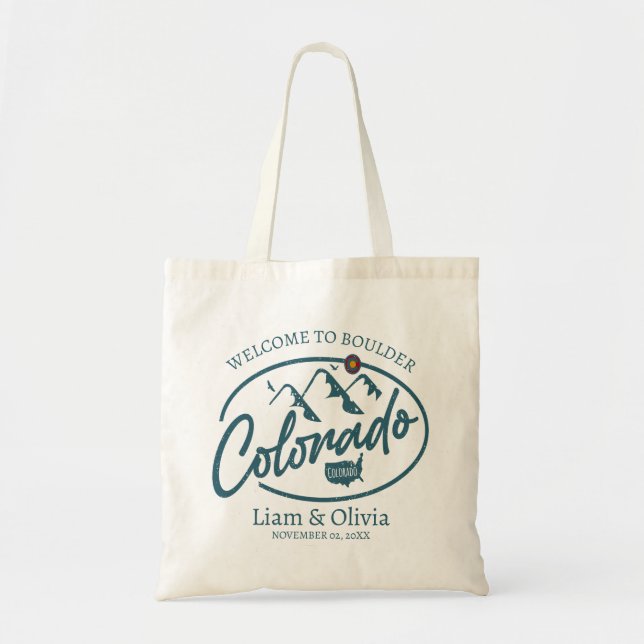 Colorado Wedding Welcome Tote Bag (Front)
