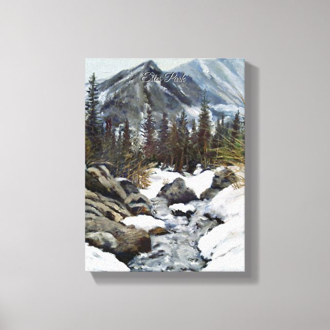 Colorado Winter Glow: Estes Park Canvas Print (Front)