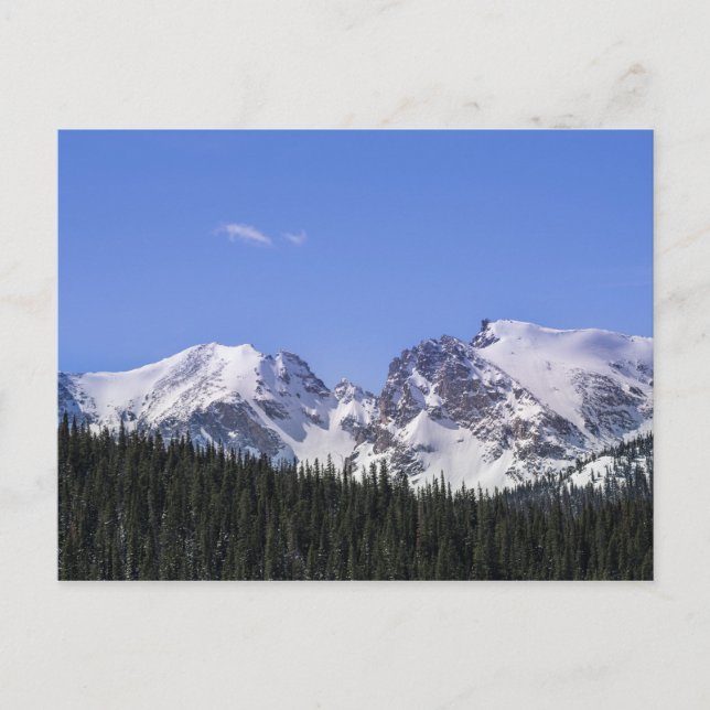 Colorado Winter Mountain Peaks Postcard (Front)