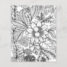 Coloration Abstraite Floral Garden Design En page