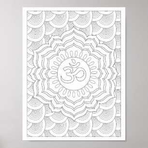 Coloration Poster de chakra de la Couronne
