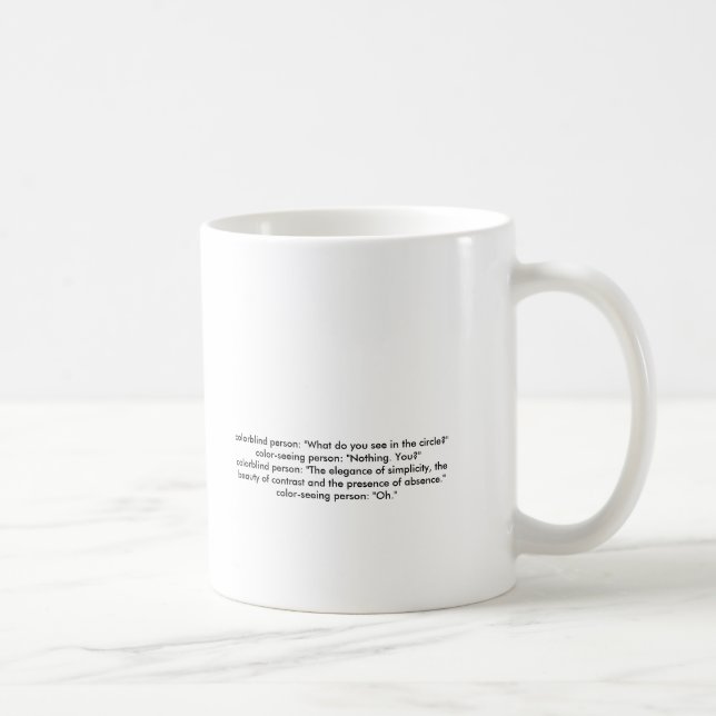 colorblind elegance coffee mug (Right)