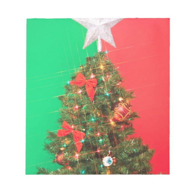 colorblock christmas tree notepad (Front)