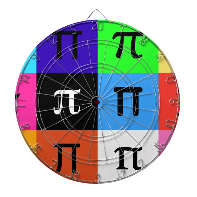 colorblock happy pi day dartboard (Front)