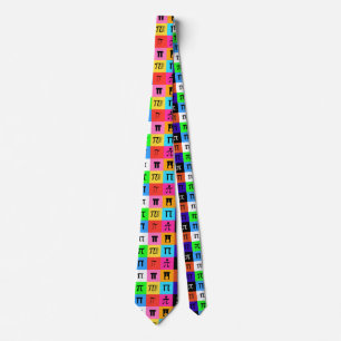 colorblock happy pi day tie