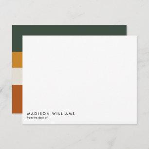 Colorblock Horizontal Stripe Trendy Modern  Card
