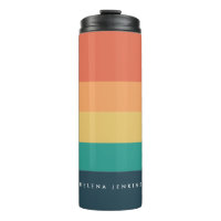 Colorblock Horizontal Striped Colourful Monogram