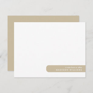 Colorblock Modern Minimalist Stylish  Note Card