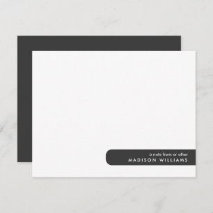 Colorblock Modern Minimalist Stylish Note Card