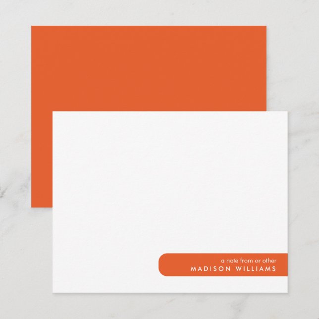 Colorblock Modern Minimalist Stylish  Note Card (Front/Back)