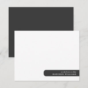 Colorblock Moderne Minimaliste Élégante Carte Note