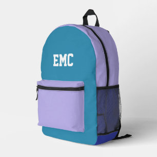 Colorblock Monogram Personalized Printed Backpack