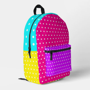 Colorblock Polka Dot – A Bold Splash of Fun Printed Backpack