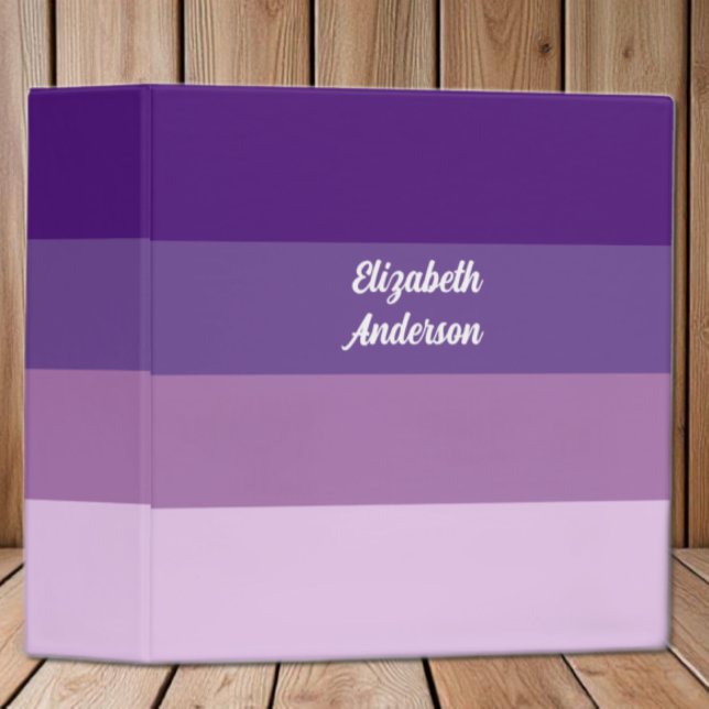 Colorblock Purple Horizontal Stripe Binder (Creator Uploaded)