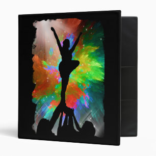 Colorburst Background with Cheerleraders Binder