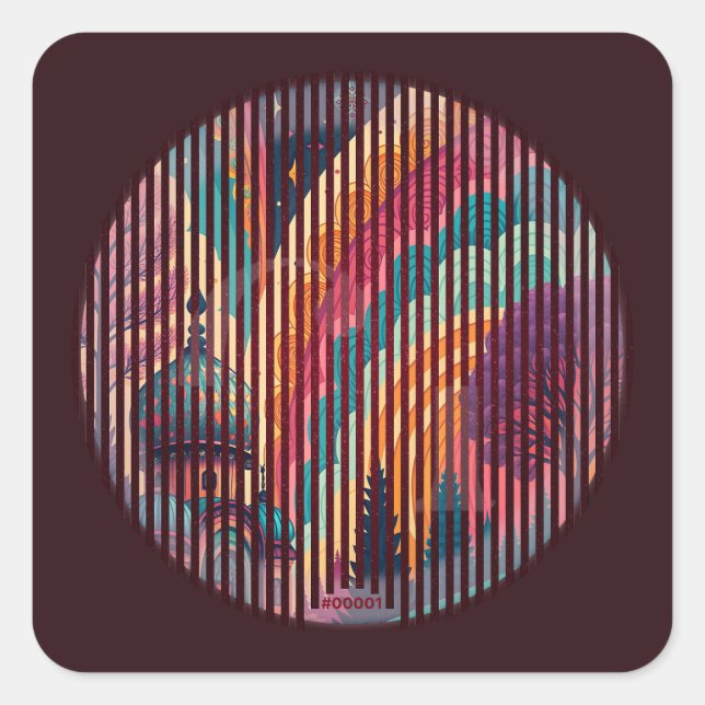 Colorburst Dome Sticker #00001 – Customizable (Front)