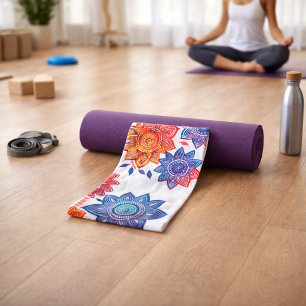 Colorburst Mandala Garden – Vibrant Boho Sport Hand Towel