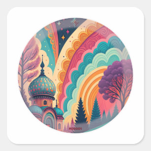 Colorburst Mosque Fantasy Label – Customizable