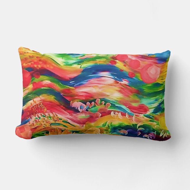 Colorcillates Lumbar Pillow (Front)