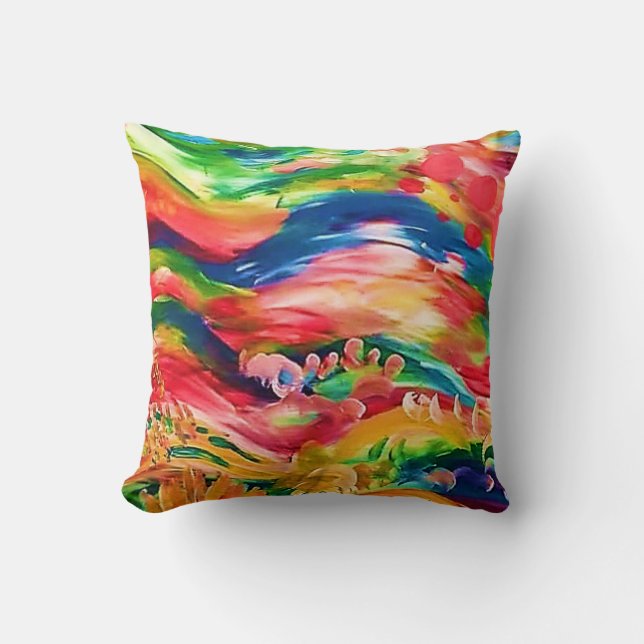 Colorcillates Throw Pillow (Front)