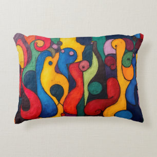 Colorcube 2 Colourful Cubism Accent Pillow