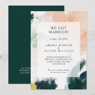 Coloré Abstrait Elopement Faire-part