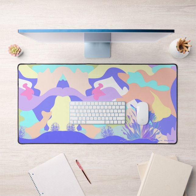 Coloré Art Abstrait moderne Relaxant Ordinateur (Bureau 1)