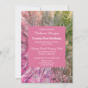 Coloré Chic Glitzy Invitation Anniversaire