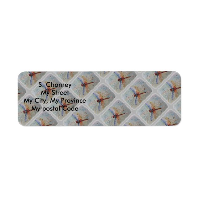 COLORÉ DRAGONFLY Adresse de retour (Devant)