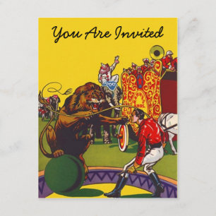 COLORÉ FUN CIRCUS THÈME DU PARTI INVITATION INVITA