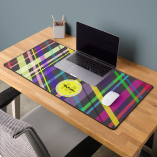 Coloré géométrique lignes rétro Motif Monogramme