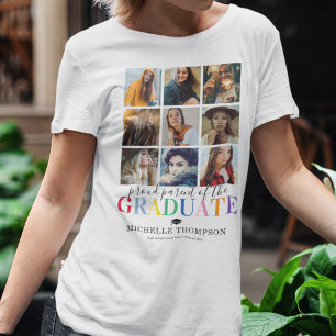 Coloré Gradué Hommage photo Collage T-shirt