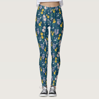 Coloré Gras Floral Gym Yoga Leggings