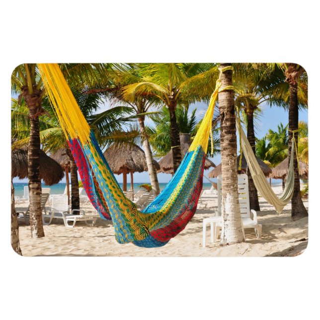 Coloré Mayan Hammock Cozumel Mexique Flex Magnet (Horizontal)