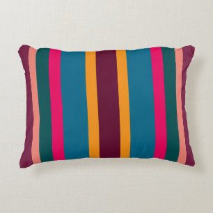 Coloré moderne rayures vives Accent Coussin