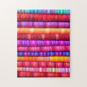 Coloré Motif Puzzles traditionnel Tissu Tissé