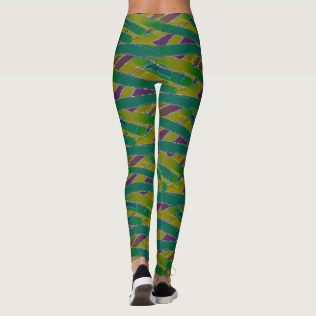 Coloré Mummy Wrap design transparent Leggings (Dos)