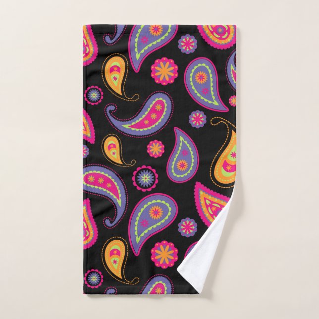 Coloré Paisley sans couture Motif (Serviette à main)