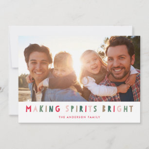 Coloré Rendre les esprits brillants Carte photo de