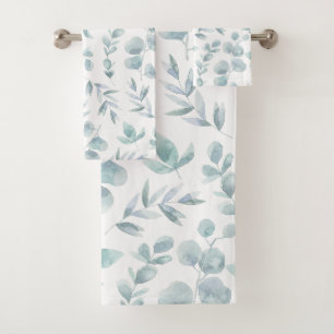 Coloré Rustique Eucalyptus Feuilles d'aquarelle
